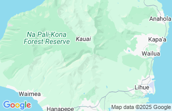 Map of Hawaii-Kauai
